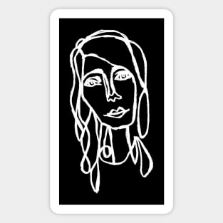 Hand Drawn Kind Woman Portrait Magnet